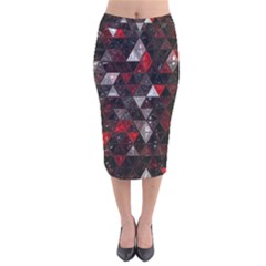 Gothic Peppermint Velvet Midi Pencil Skirt by MRNStudios