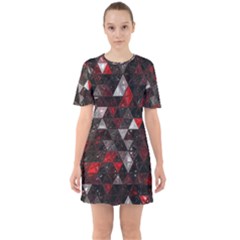 Gothic Peppermint Sixties Short Sleeve Mini Dress by MRNStudios