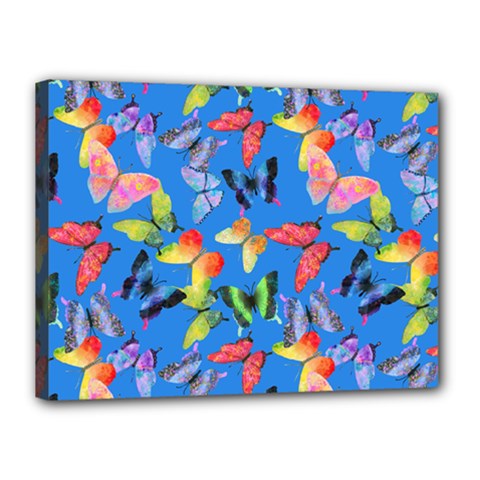 Bright Butterflies Circle In The Air Canvas 16  X 12  (stretched) by SychEva