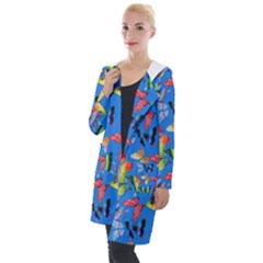 Bright Butterflies Circle In The Air Hooded Pocket Cardigan by SychEva