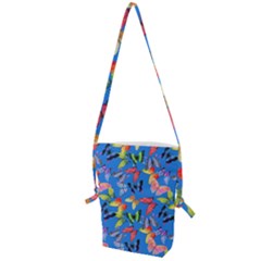 Bright Butterflies Circle In The Air Folding Shoulder Bag by SychEva