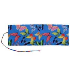 Bright Butterflies Circle In The Air Roll Up Canvas Pencil Holder (m) by SychEva