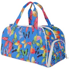 Bright Butterflies Circle In The Air Burner Gym Duffel Bag by SychEva