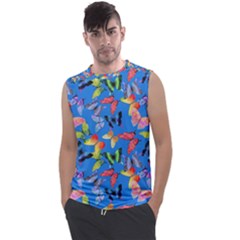 Bright Butterflies Circle In The Air Men s Regular Tank Top by SychEva