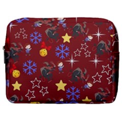 Krampus With Brat Red Make Up Pouch (large)