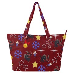 Krampus With Brat Red Full Print Shoulder Bag