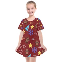Gingy Red Kids  Smock Dress