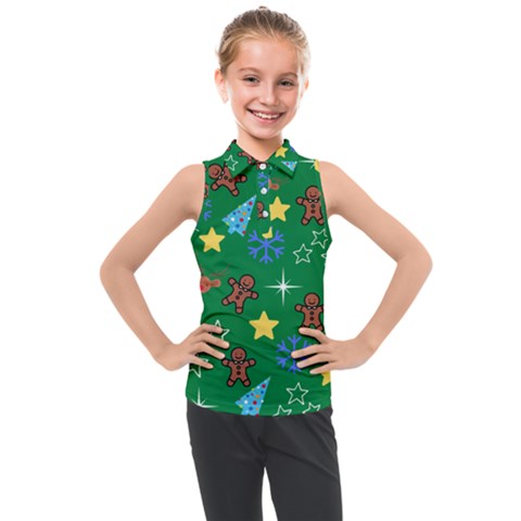 Gingy Green Kids  Sleeveless Polo Tee by InPlainSightStyle