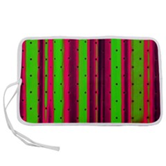 Warped Stripy Dots Pen Storage Case (l) by essentialimage365