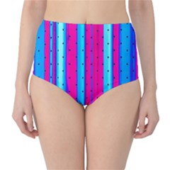 Warped Stripy Dots Classic High-waist Bikini Bottoms by essentialimage365