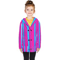 Warped Stripy Dots Kids  Double Breasted Button Coat by essentialimage365