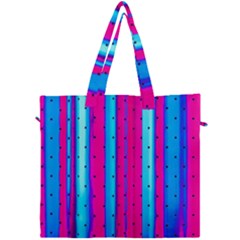 Warped Stripy Dots Canvas Travel Bag by essentialimage365