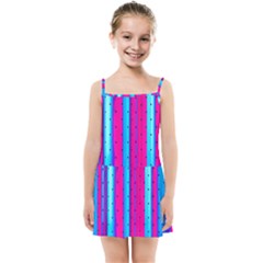 Warped Stripy Dots Kids  Summer Sun Dress by essentialimage365