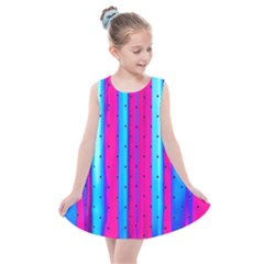 Warped Stripy Dots Kids  Summer Dress by essentialimage365