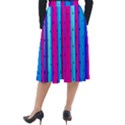 Warped Stripy Dots Classic Velour Midi Skirt  View2