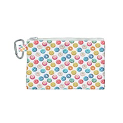 Multicolored Sweet Donuts Canvas Cosmetic Bag (small) by SychEva