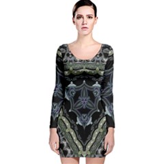 Folksy Trinity Long Sleeve Velvet Bodycon Dress by MRNStudios