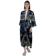 Folksy Trinity Maxi Satin Kimono by MRNStudios