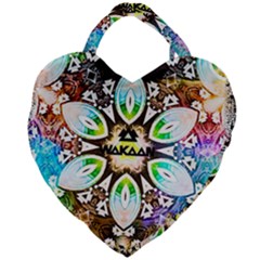 375 Chroma Digital Art Custom Giant Heart Shaped Tote by Drippycreamart