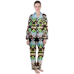 375 Chroma Digital Art Custom Satin Long Sleeve Pajamas Set