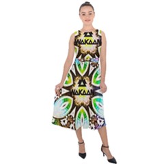 375 Chroma Digital Art Custom Midi Tie-back Chiffon Dress by Drippycreamart