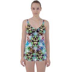 375 Chroma Digital Art Custom Tie Front Two Piece Tankini by Drippycreamart