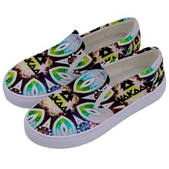 375 Chroma Digital Art Custom Kids  Canvas Slip Ons