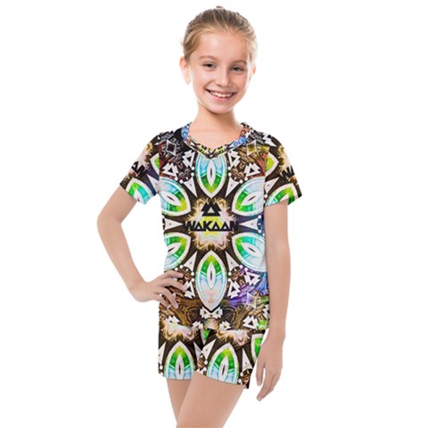 375 Chroma Digital Art Custom Kids  Mesh Tee And Shorts Set by Drippycreamart