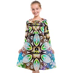 375 Chroma Digital Art Custom Kids  Midi Sailor Dress by Drippycreamart
