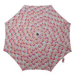 Pink And White Donuts On Blue Hook Handle Umbrellas (Large)