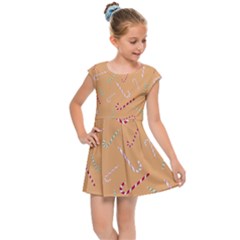 Sweet Christmas Candy Kids  Cap Sleeve Dress by SychEva