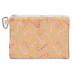 Sweet Christmas Candy Canvas Cosmetic Bag (xl) by SychEva