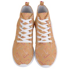 Sweet Christmas Candy Men s Lightweight High Top Sneakers by SychEva