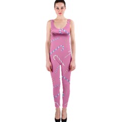 Sweet Christmas Candy One Piece Catsuit by SychEva