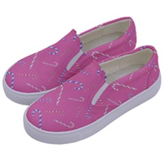 Sweet Christmas Candy Kids  Canvas Slip Ons by SychEva