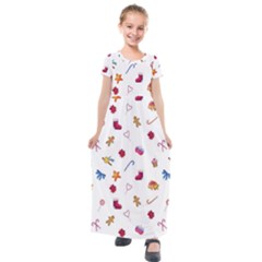 Christmas Elements Kids  Short Sleeve Maxi Dress by SychEva