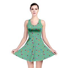 Christmas Elements For The Holiday Reversible Skater Dress by SychEva
