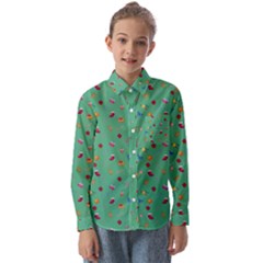 Christmas Elements For The Holiday Kids  Long Sleeve Shirt by SychEva