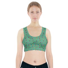 Christmas Elements For The Holiday Sports Bra With Pocket by SychEva