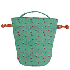 Christmas Elements For The Holiday Drawstring Bucket Bag by SychEva