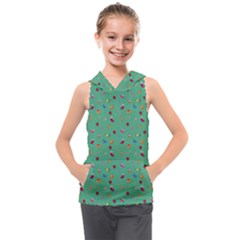 Christmas Elements For The Holiday Kids  Sleeveless Hoodie by SychEva