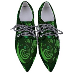 Folk Flowers Print Floral Pattern Ethnic Art Pointed Oxford Shoes by Eskimos