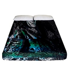 Glitch Witch Fitted Sheet (california King Size) by MRNStudios