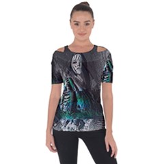 Glitch Witch Shoulder Cut Out Short Sleeve Top by MRNStudios