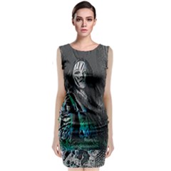 Glitch Witch Sleeveless Velvet Midi Dress by MRNStudios