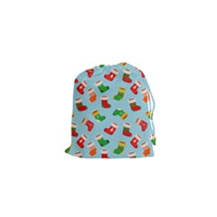 Christmas Socks Drawstring Pouch (xs) by SychEva