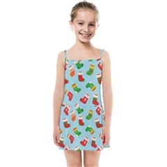 Christmas Socks Kids  Summer Sun Dress by SychEva