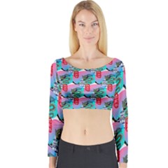 Retro Snake Long Sleeve Crop Top by Sparkle