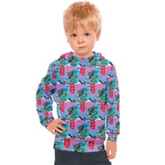 Retro Snake Kids  Hooded Pullover by Sparkle