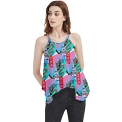 Retro Snake Flowy Camisole Tank Top by Sparkle